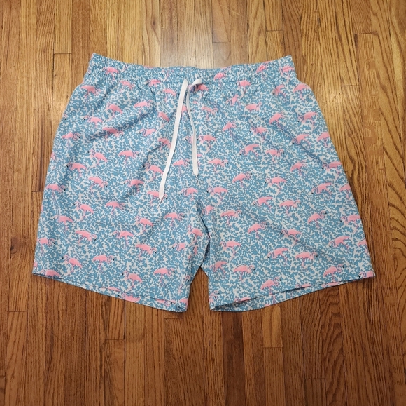 chubbies Mens Swimming Trunks Size XXL Flamingos Lined - Picture 1 of 6